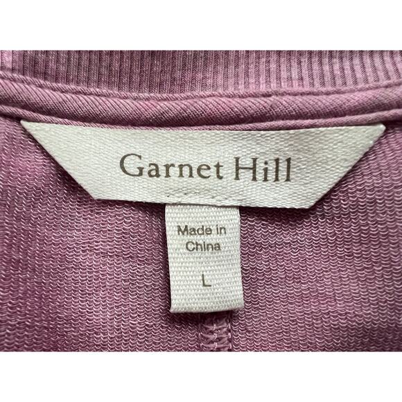 Garnet Hill Tencel Stretch Pullover Sweatshirt Tunic Top Size Large Pink Soft - Picture 3 of 12